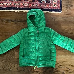 Green boys winter coat